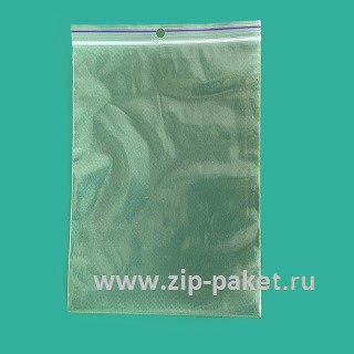 Пакет с замком 25*35см  45 мкм с европодвесом, фото